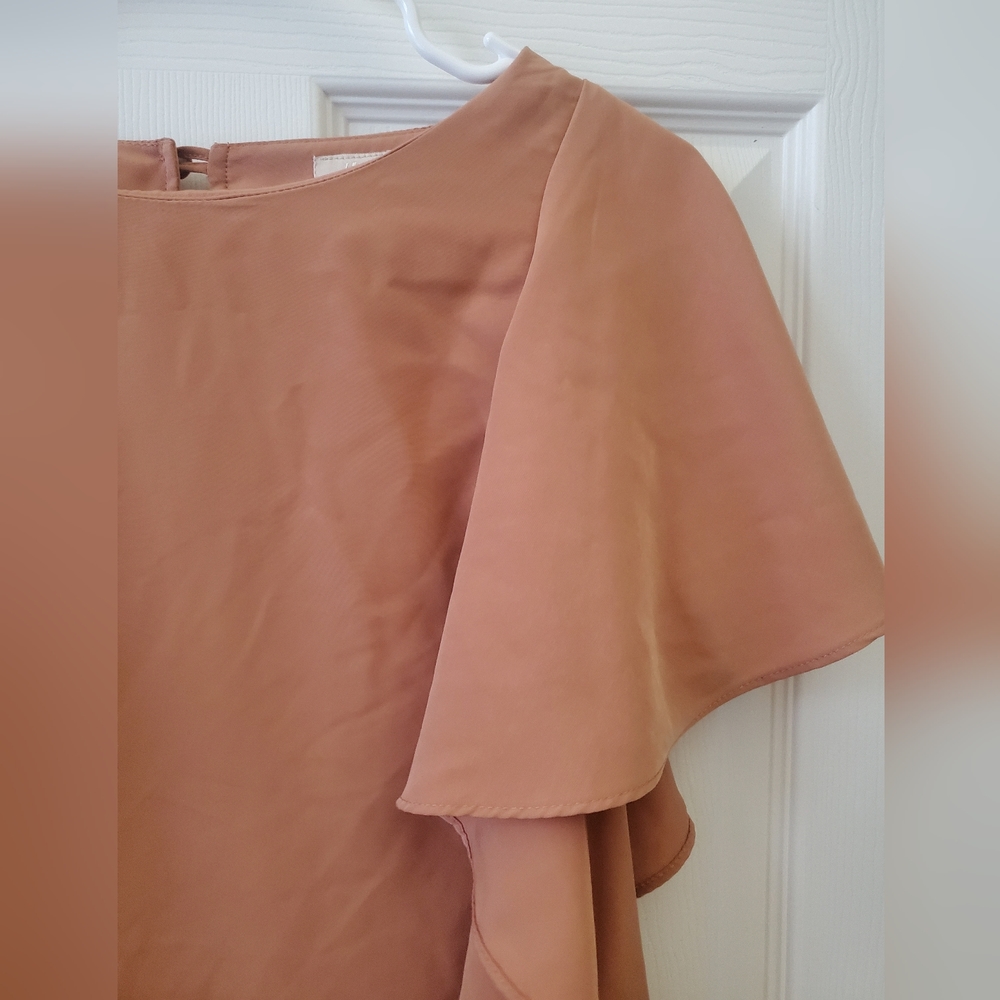 Cream Ruffled Dress - Picture 3 of 9